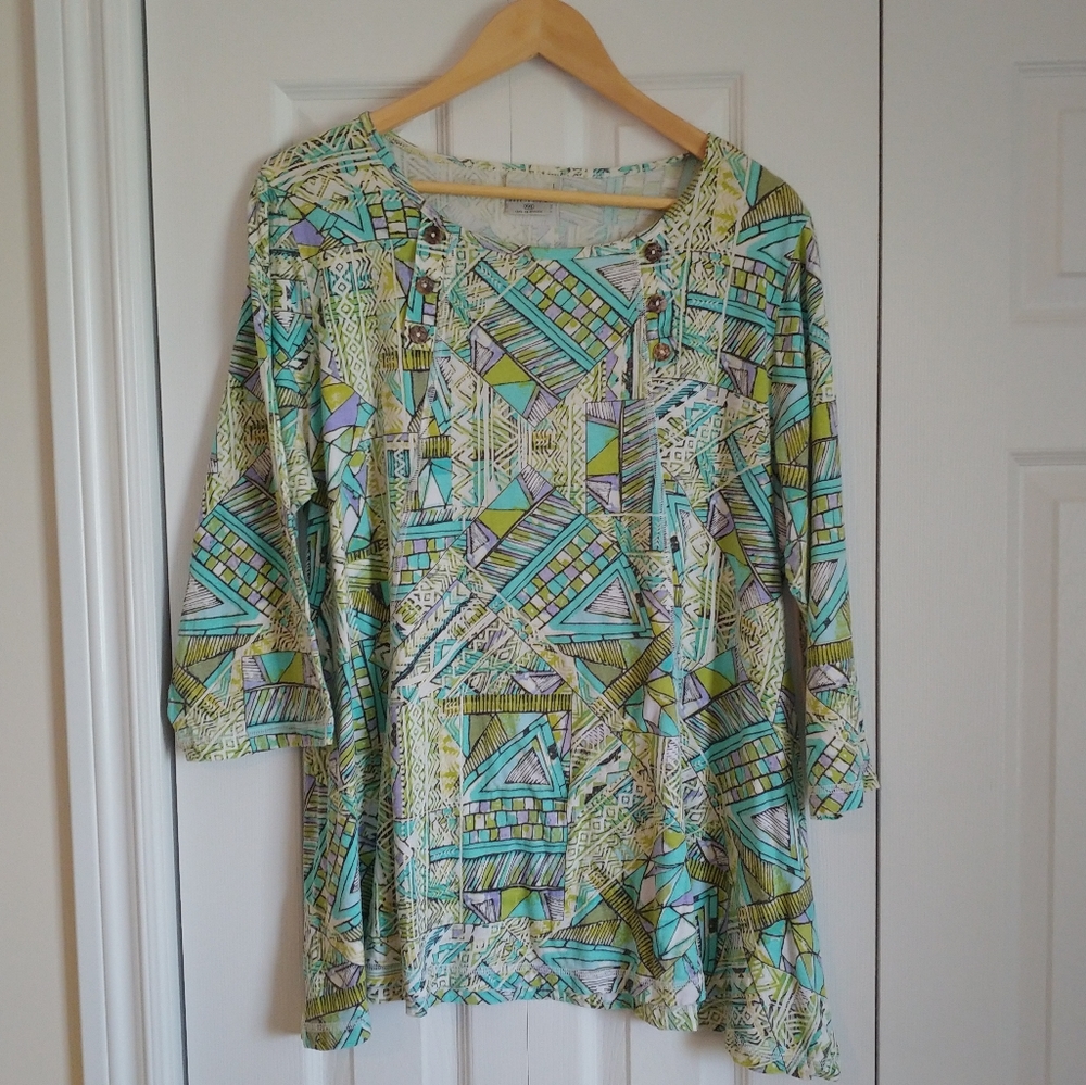 Color Me Cotton Geometric Top